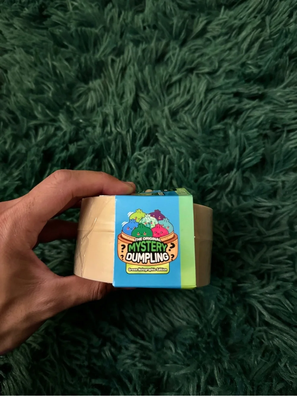 4 Crazy Fun Green Holographic  Mystery Squishy Dumplings Edition SEALED